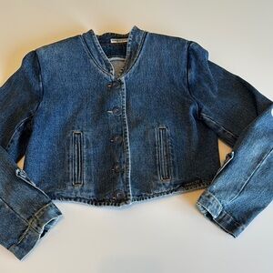 Rare vintage find Georges Marciano Denim Button-Up Cropped Jacket